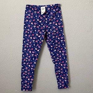 soft kids leggings floral pattern size 10/12